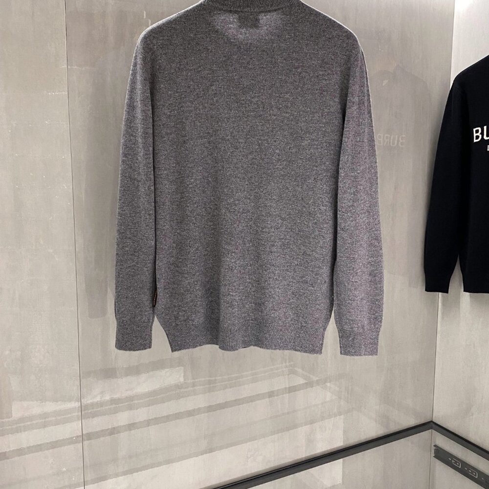 Burberry Gray Classical Pattern Sweaters - image 2
